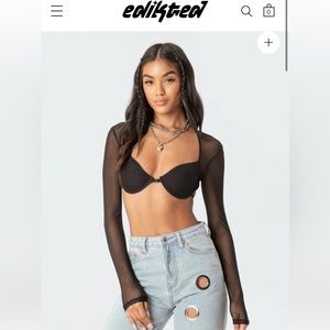 Edikted “Lin Mesh Bra Top”